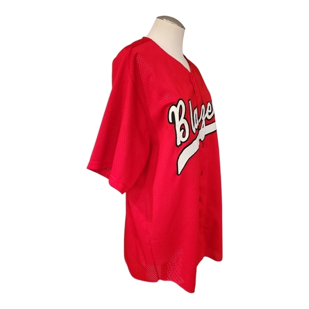 Wilson Blazers Red Baseball Jersey Size XL | Button Front Team Sports Shirt - Picture 3 of 9
